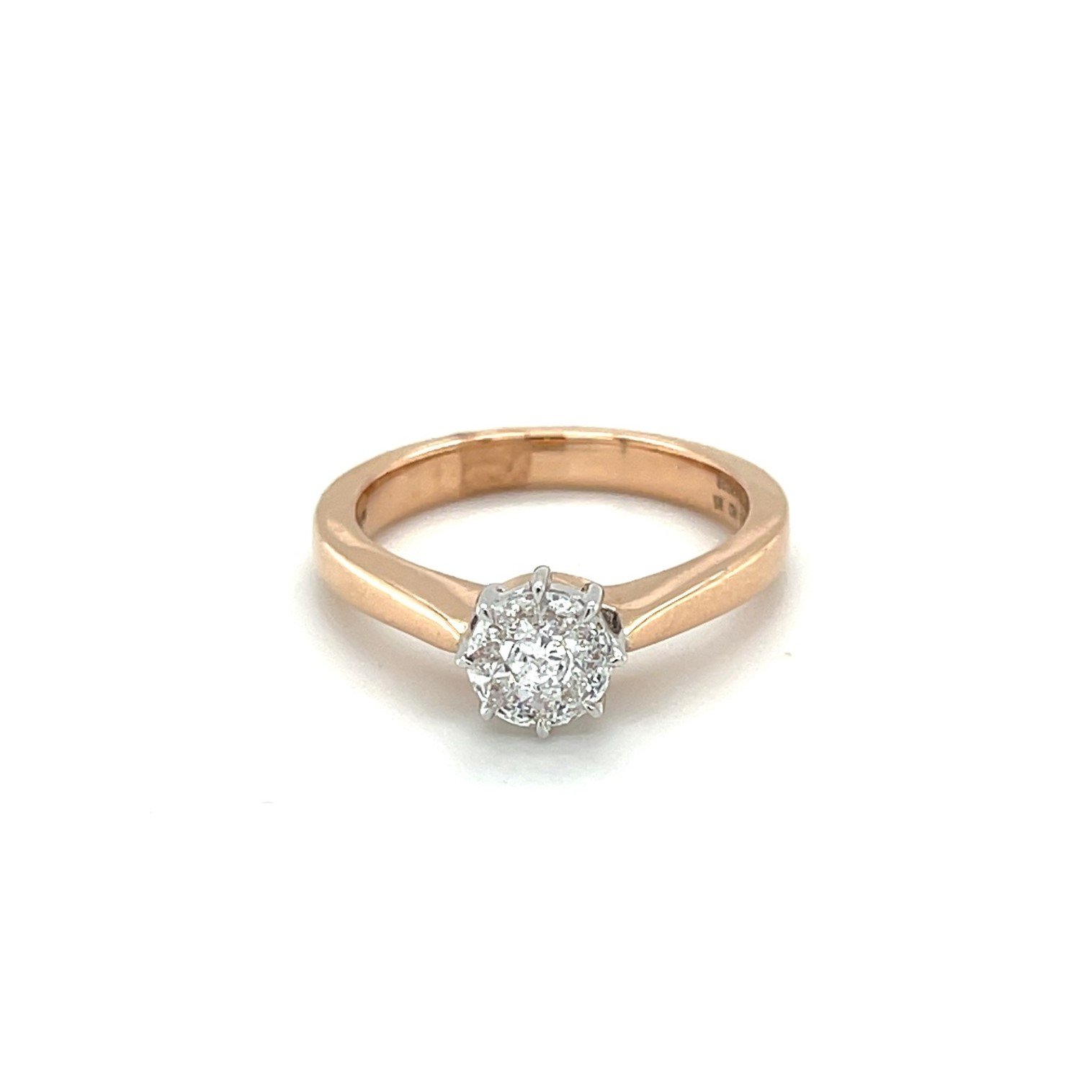 Elegant 18ct Rose Gold Diamond Cons...