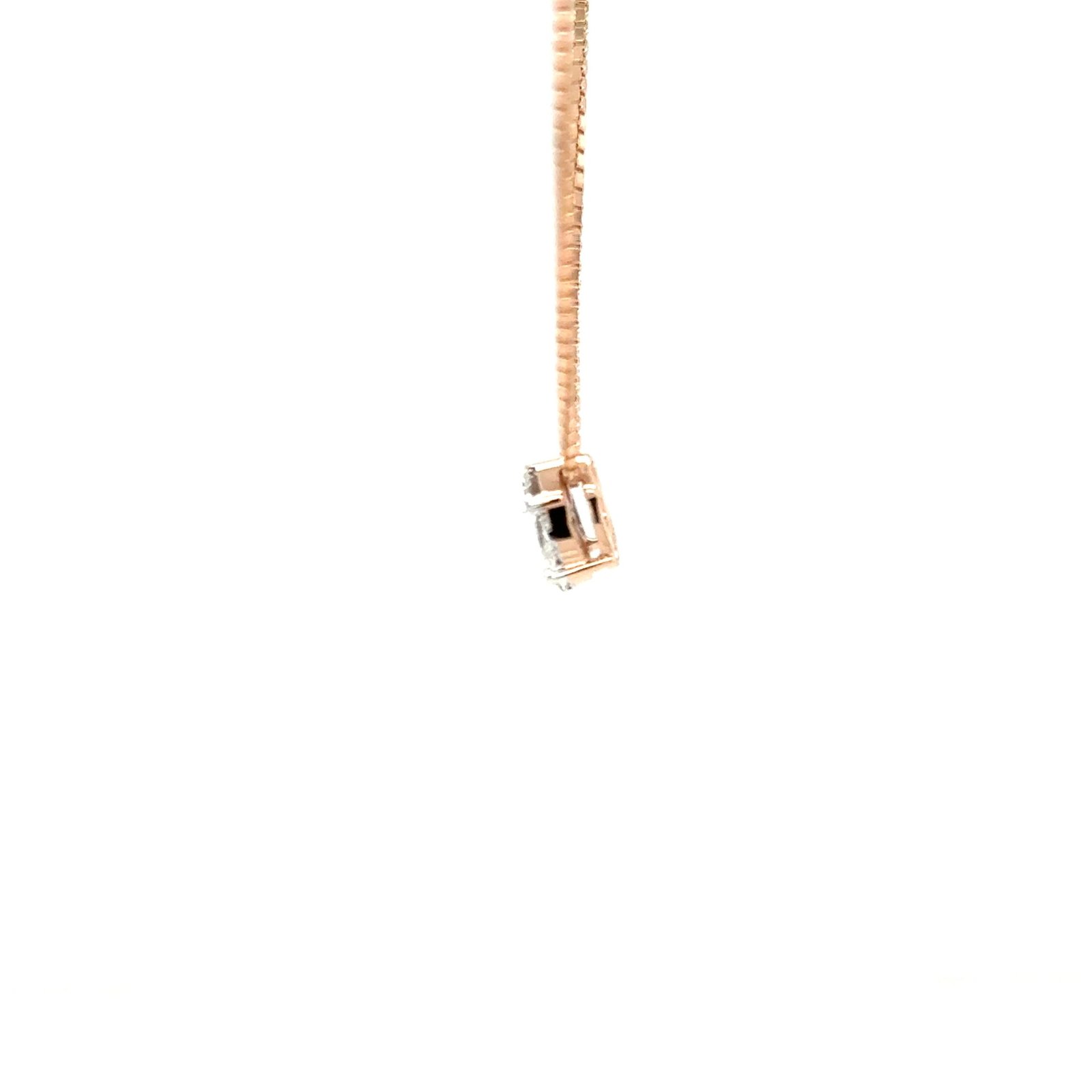 Minimalist Diamond Pendant with Rose Gold Chain