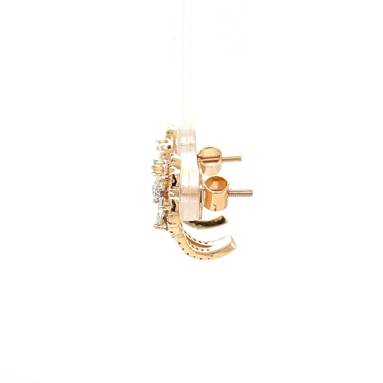 Coeur Éclat – Rose Gold Diamond Huggies ER00599