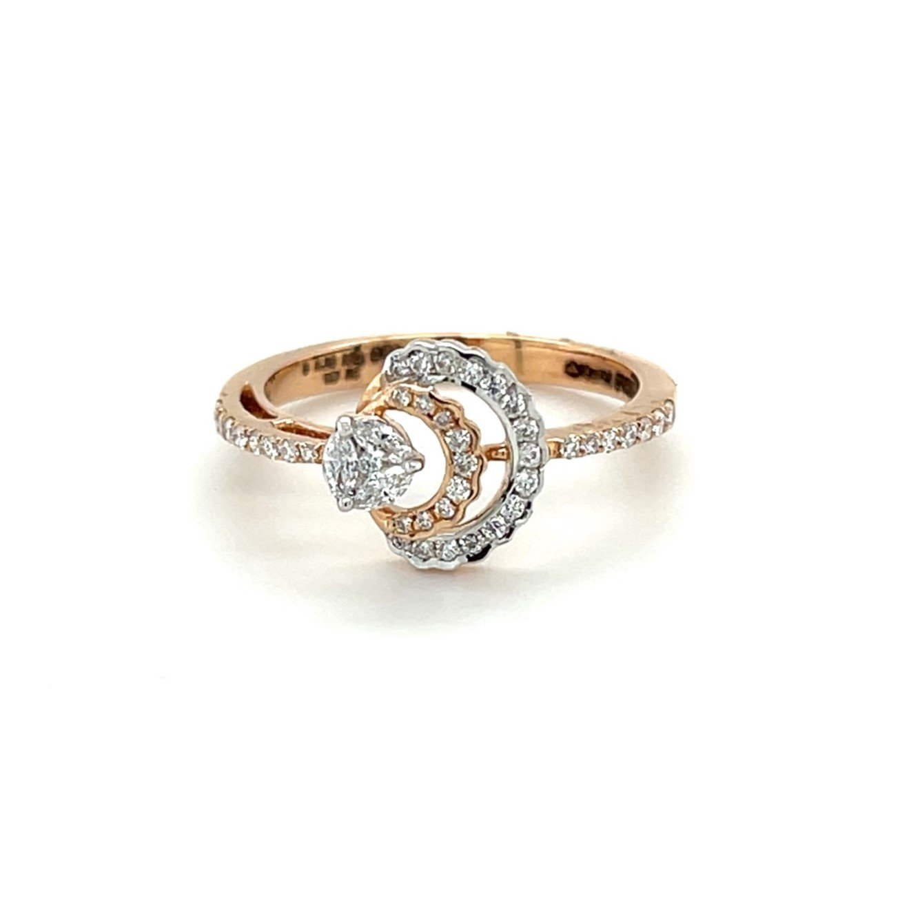 18ct Gold Diamond Orbit Ring - Cele...