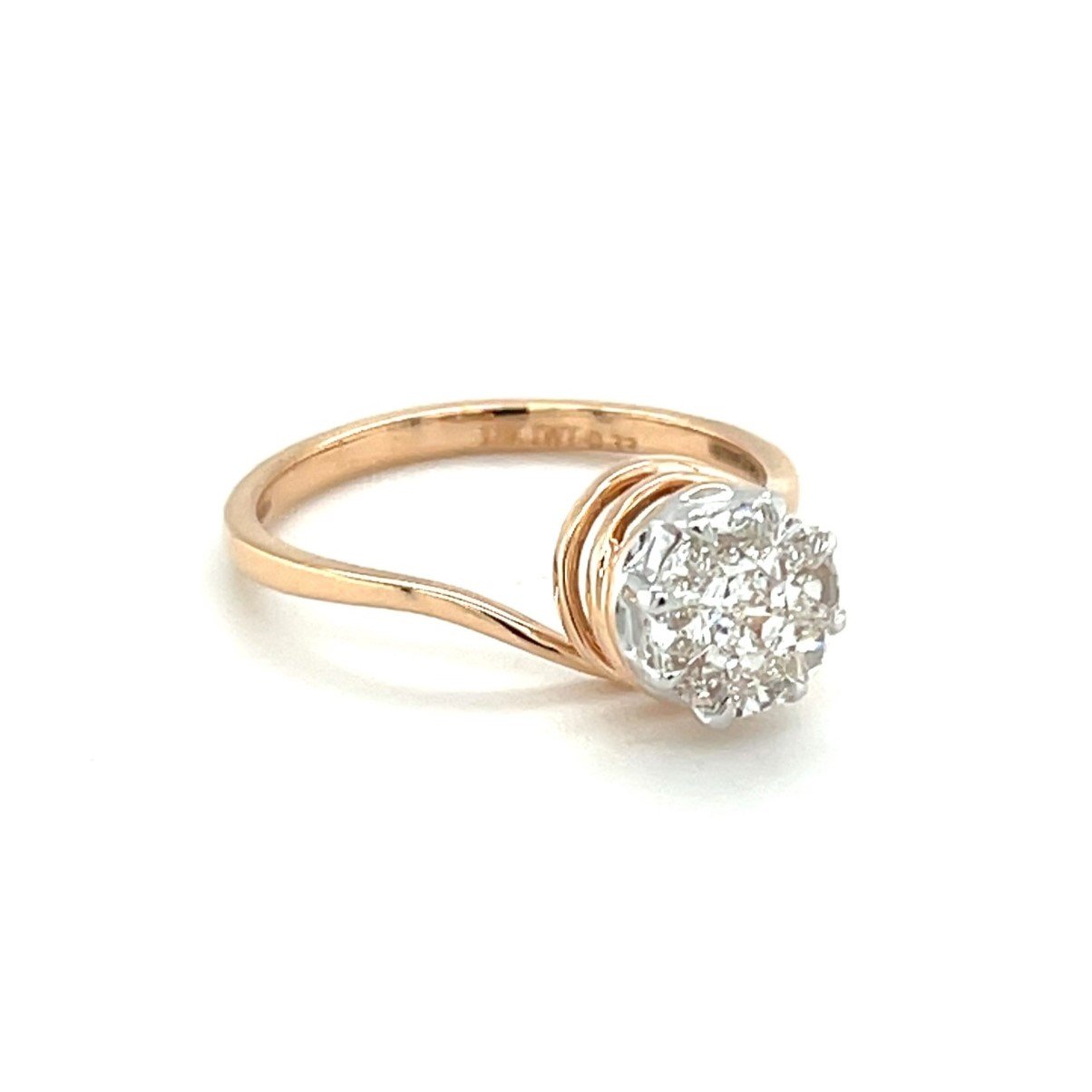 Eva Cut Diamond Classic Engagement Ring for Solitaire Look