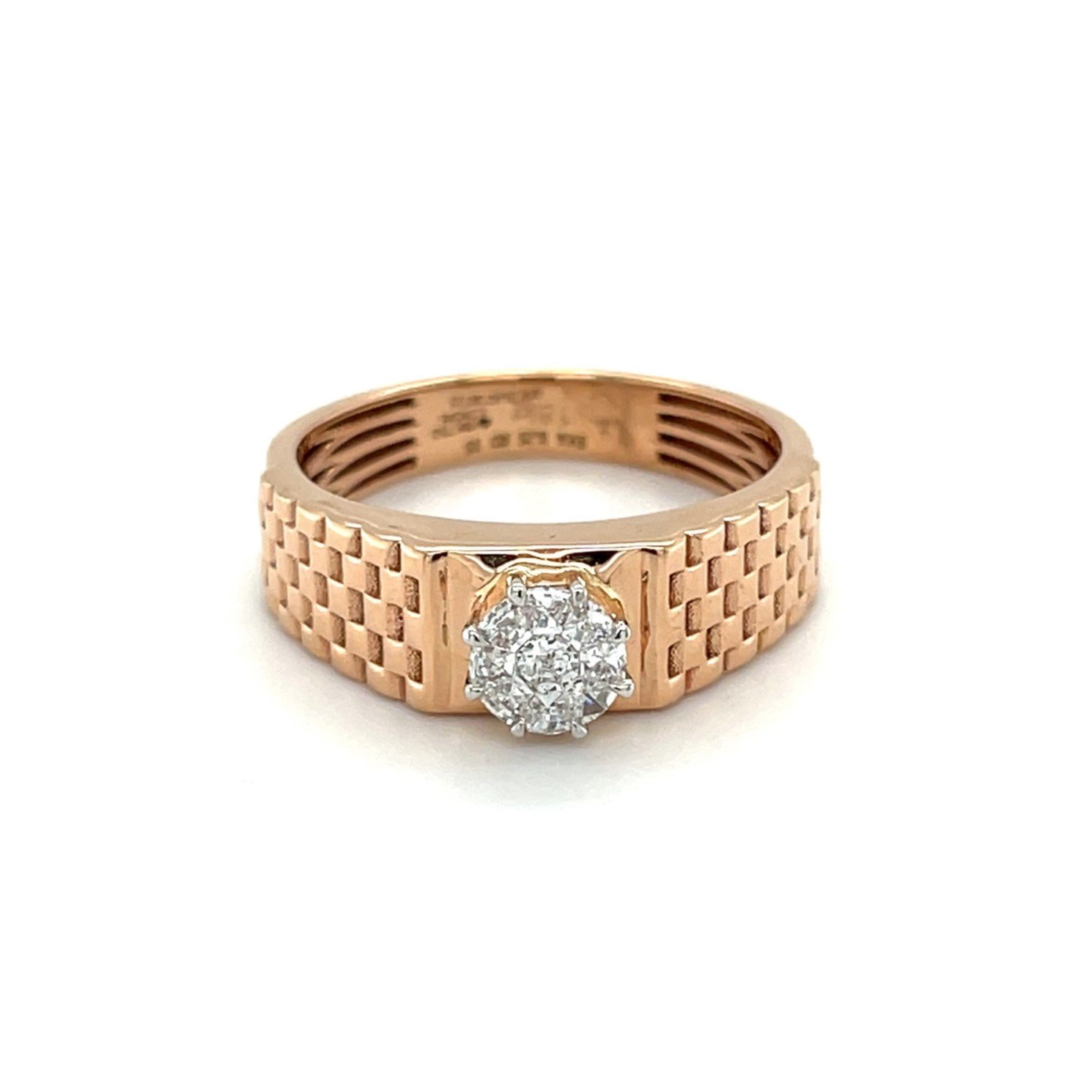 Exquisite 18K Rose Gold Diamond Clu...