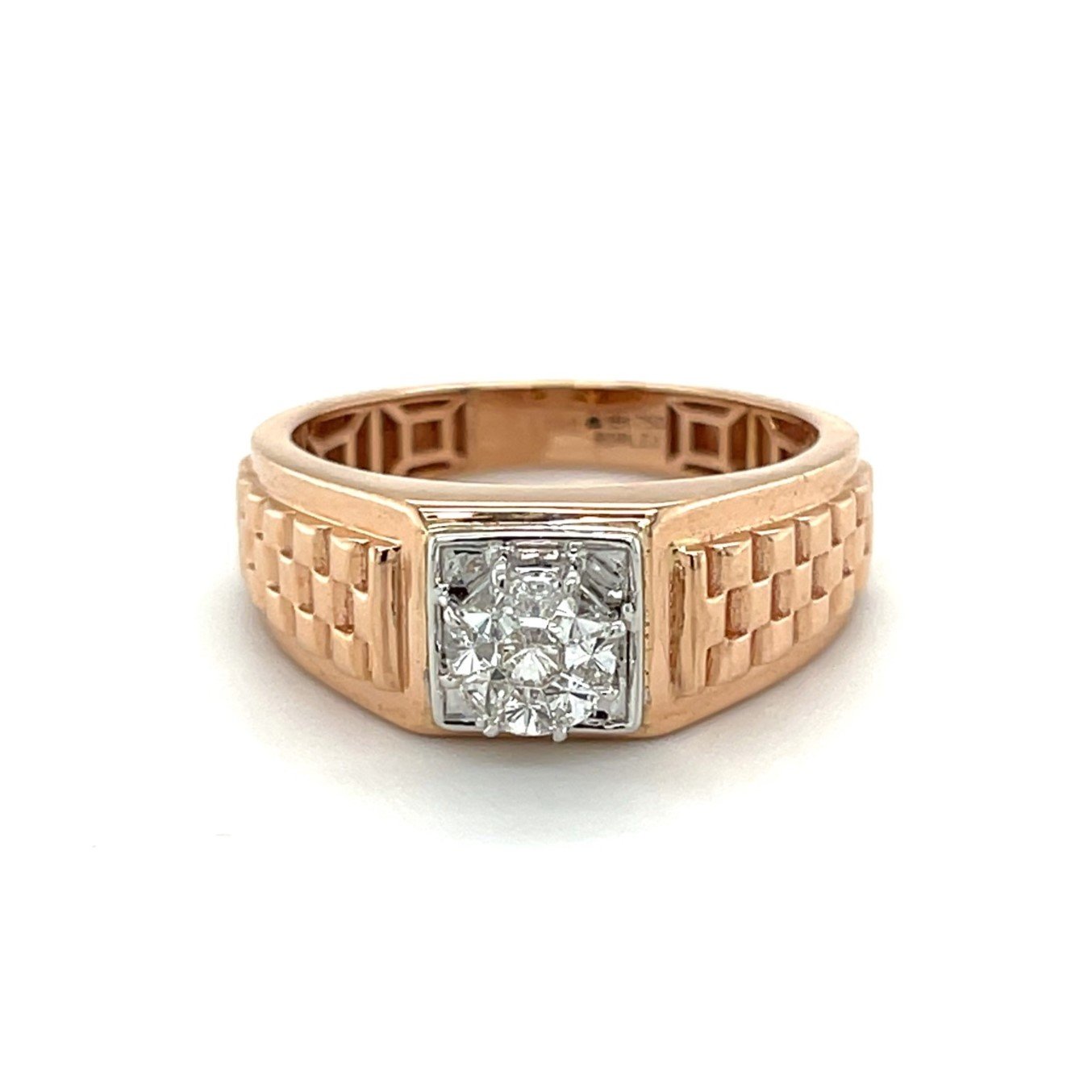 18K Gold Men's Diamond Cluster Ring...