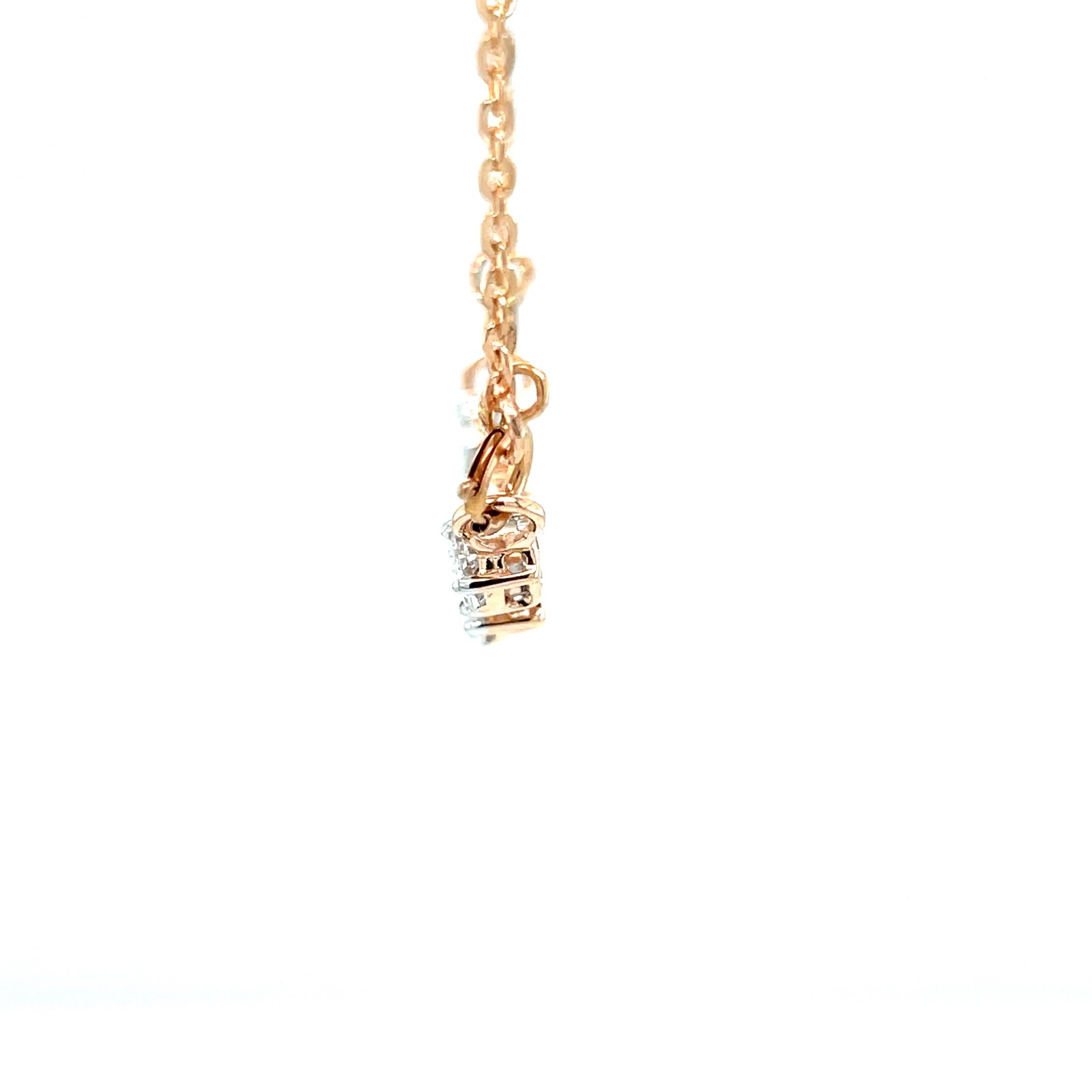 Royale Diamonds – Modern Illusion-Set Natural Diamond Tanmaniya Necklace in 18K Rose Gold (1.50 cts)