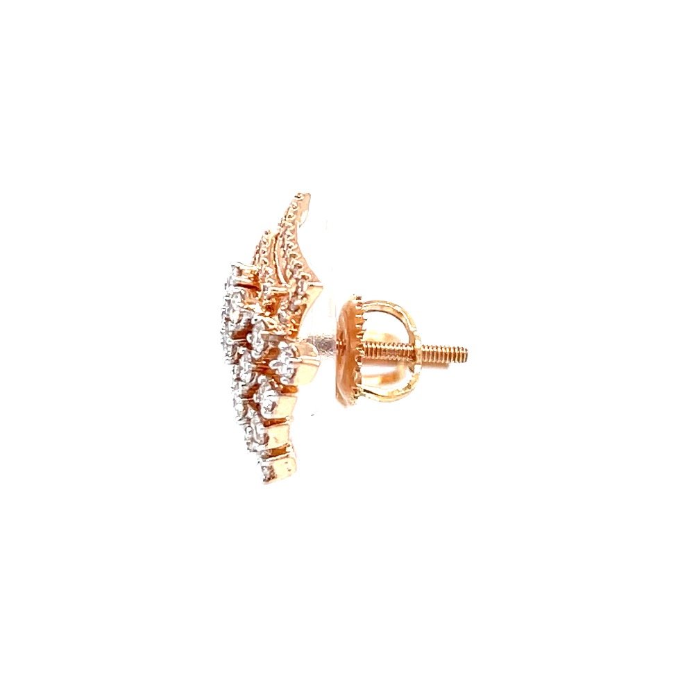 Kite shaped stud in prong setting & micro pave setting