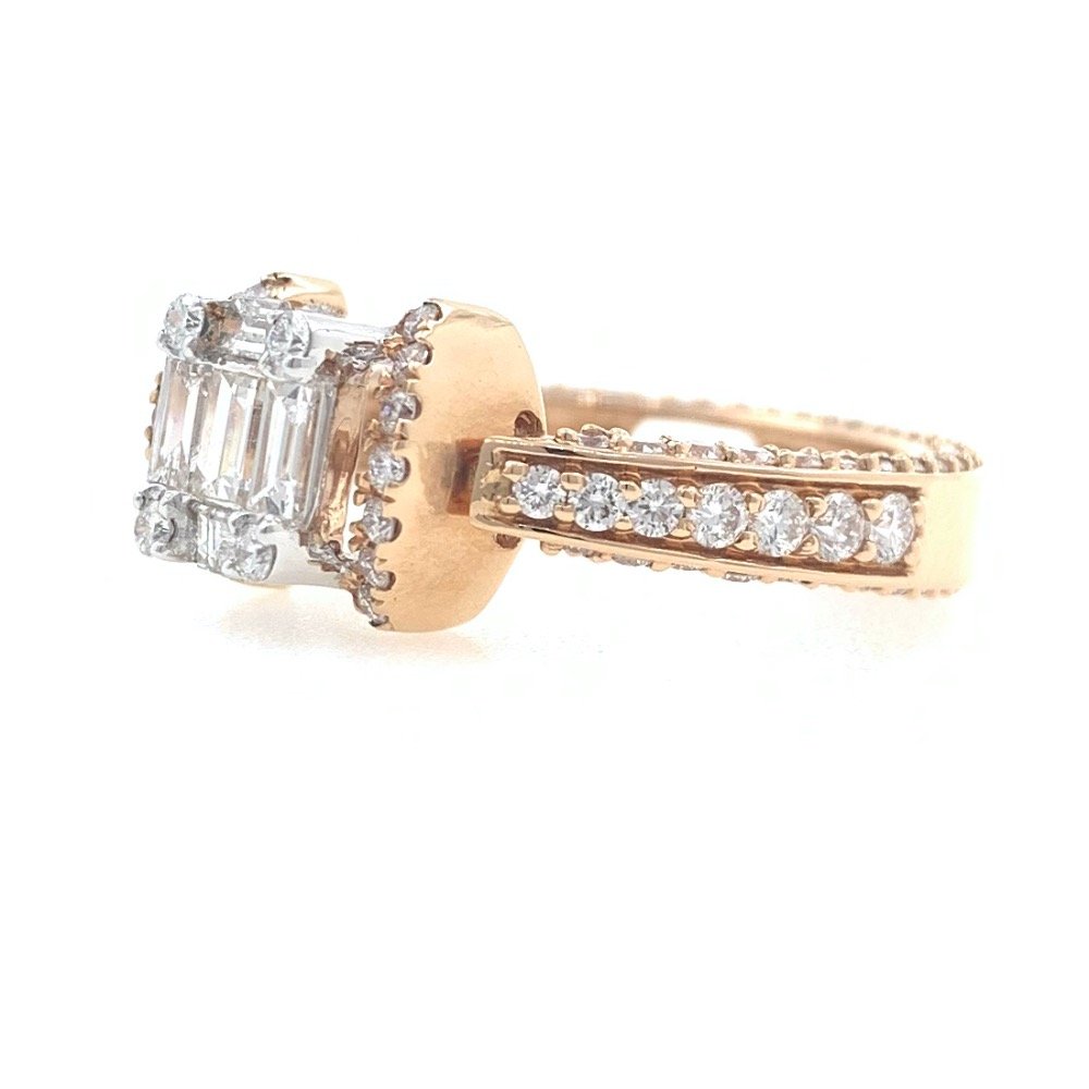 18kt / 750 rose gold pendant cum diamond ring for ladies 9lr160
