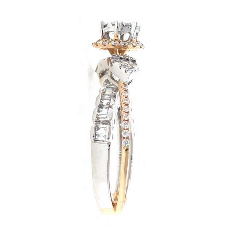18kt / 750 rose gold twinning cocktail diamond ring for ladies 9lr220