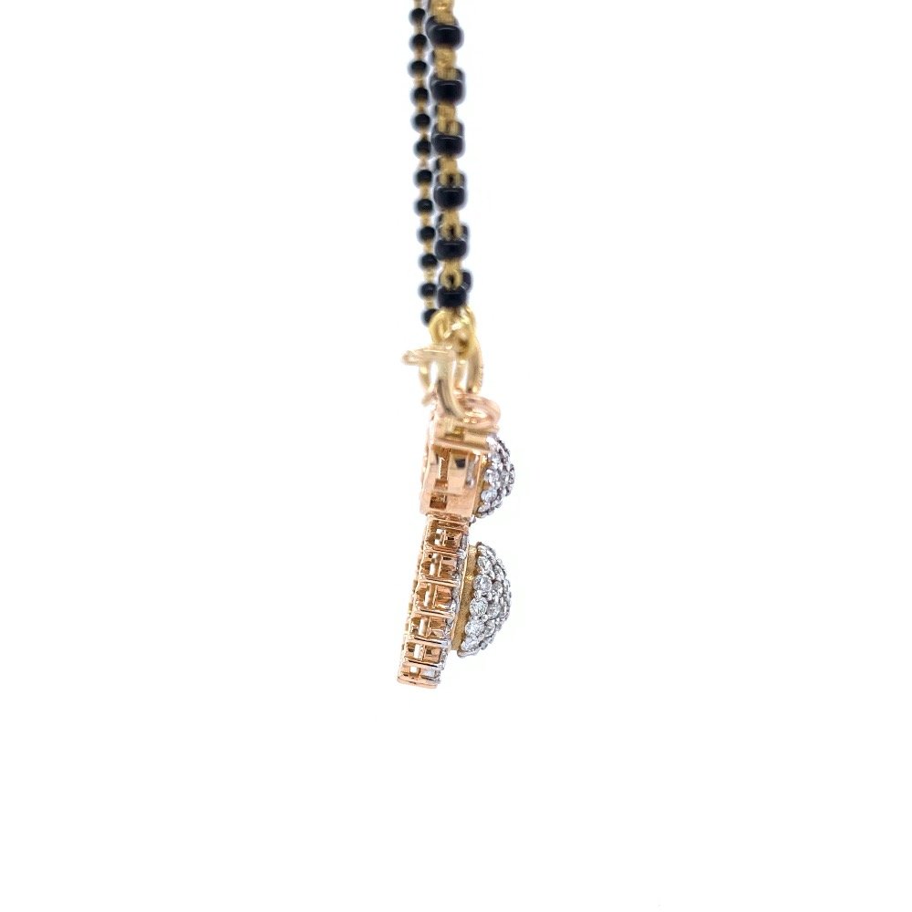 Traditional maharashtrian style vatimani pendant in 18k rose gold - 6.830 Grams - vvs ef - 1.44 carats - 8dhp113