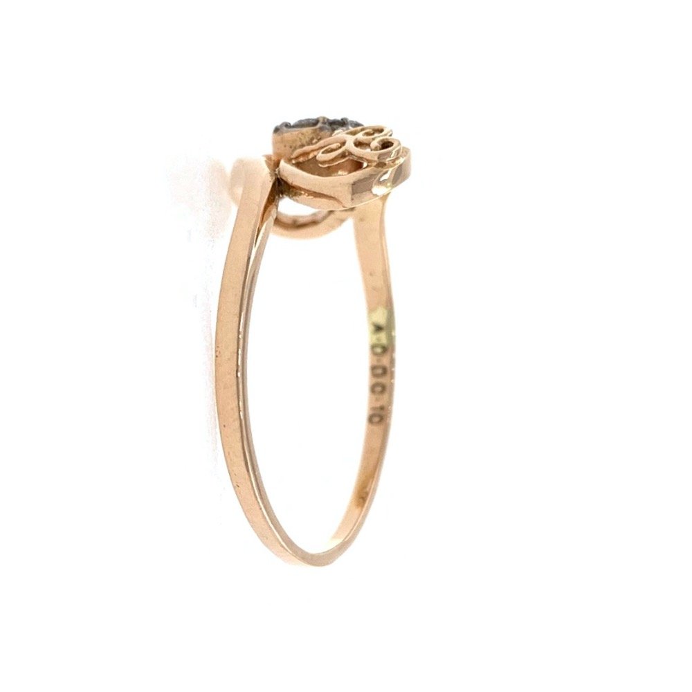 18kt / 750 Rose Gold Fancy Pressure Set Diamond Ladies Ring 9LR205
