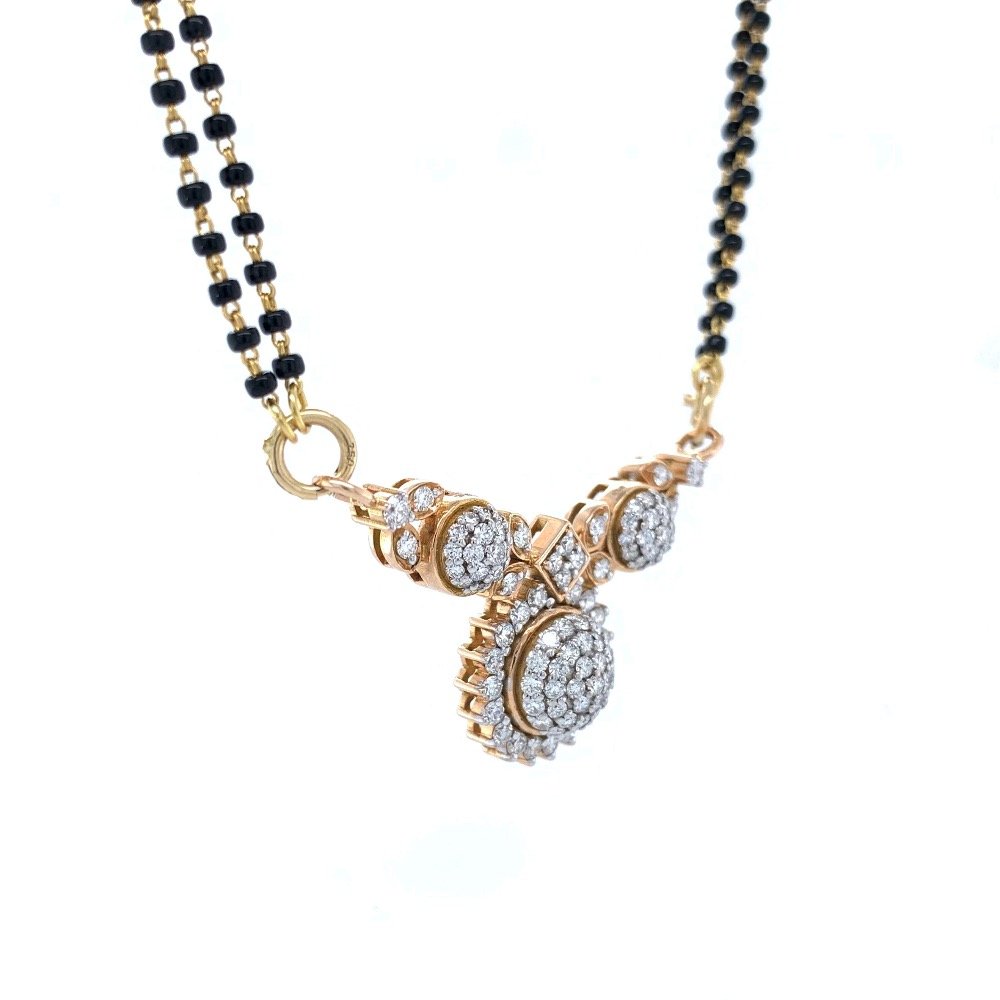Traditional maharashtrian style vatimani pendant in 18k rose gold - 6.830 Grams - vvs ef - 1.44 carats - 8dhp113
