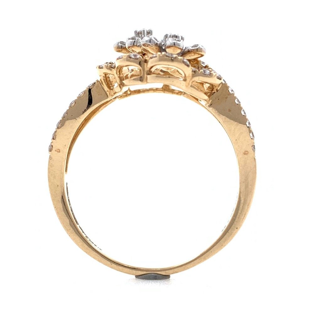 18kt / 750 rose gold fancy diamond ladies ring 9lr4