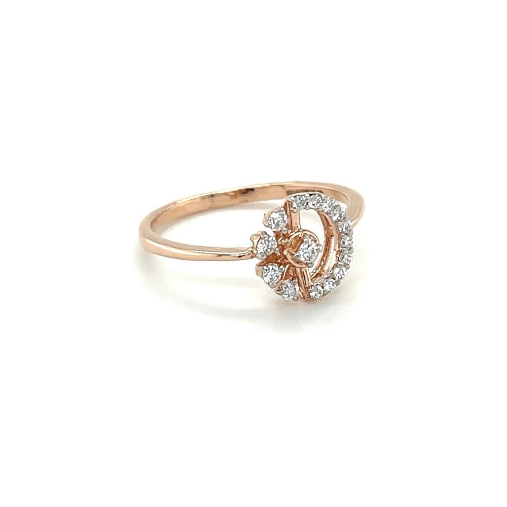 Sparkling Circle of Diamonds in 14k Rose Gold Band