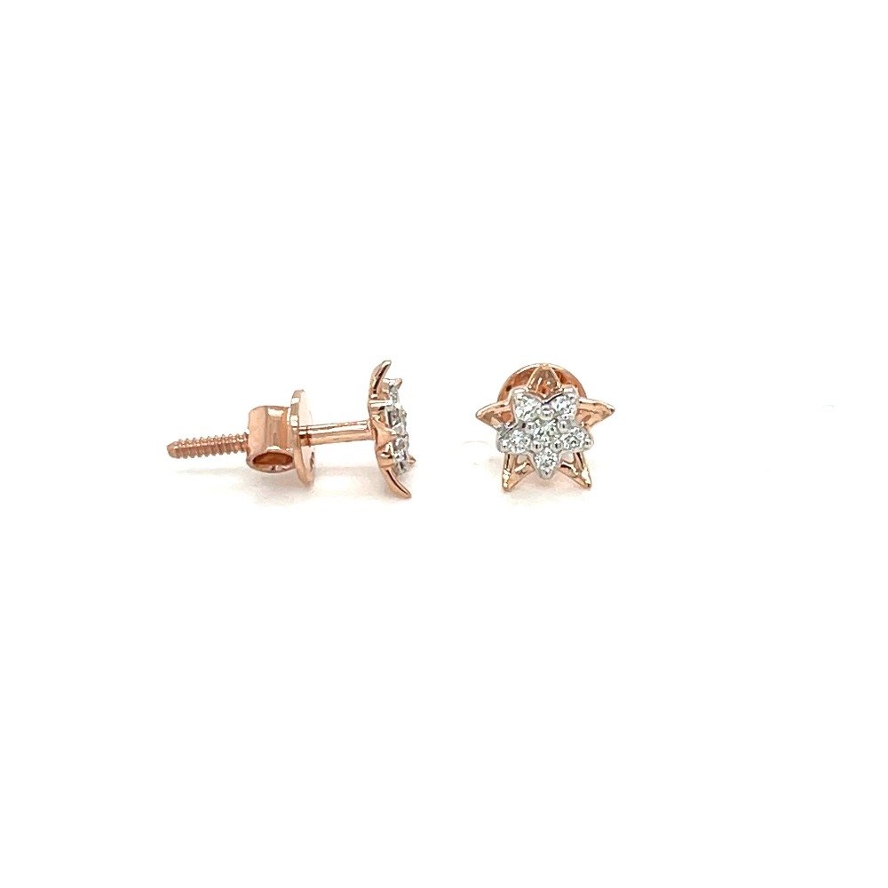 Star Diamond Stud Earrings