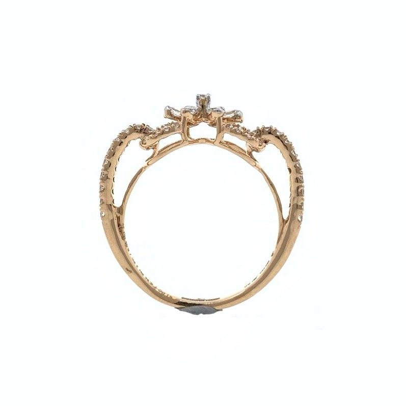 Infinity Knot Diamond Ring in 18k Rose Gold - 2.330 Grams - 0.40 carats - 0LR70
