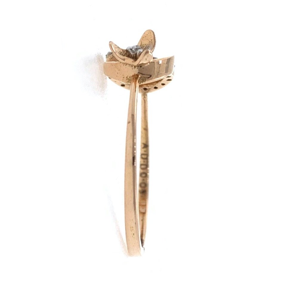 18kt / 750 rose gold knot diamond ladies ring 9lr193