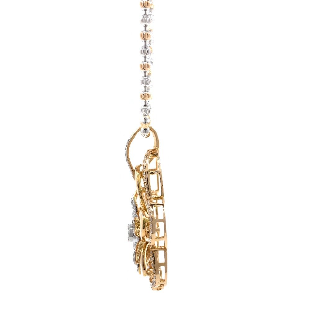 Designer Floral Diamond Pendant in Rose Gold 8SHP85