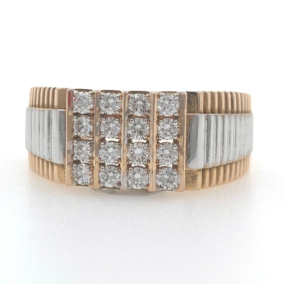 18kt / 750 rose gold fancy step han...