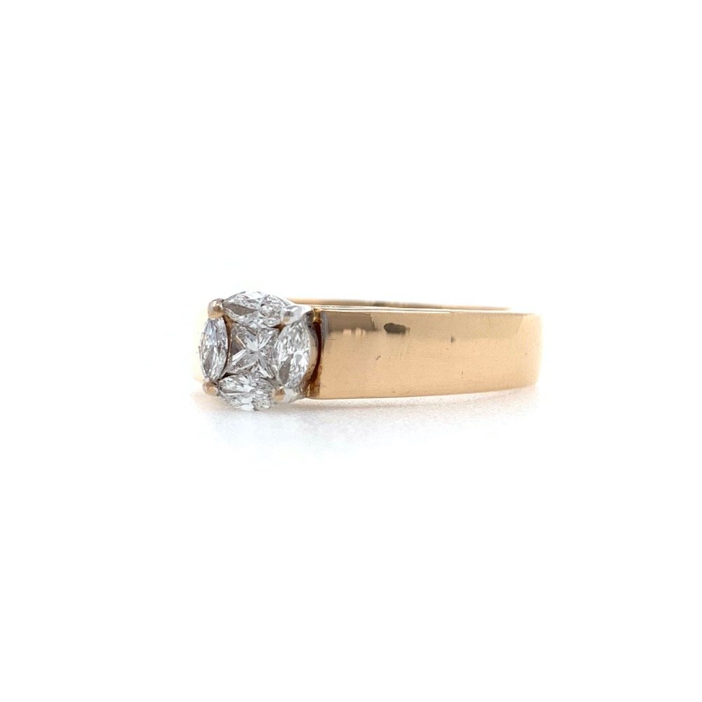 Pressure setting gents ring in 18k rose gold 0gr4