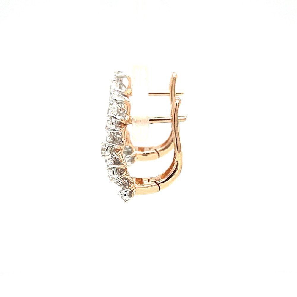 Royale Collection Fancy Diamond Studded Bali Hoop Earrings