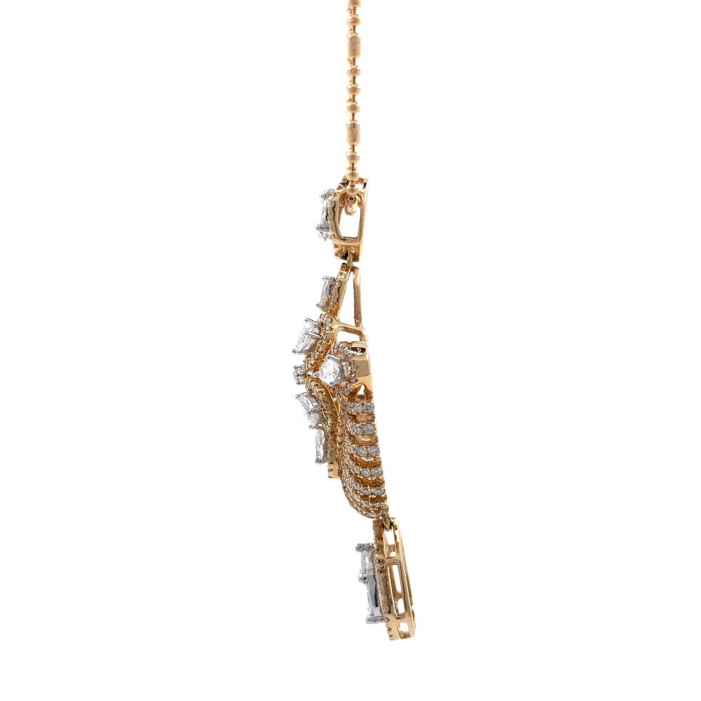 Giovanea Pressure Set Diamond Pendant in Rose Gold 7SHP11