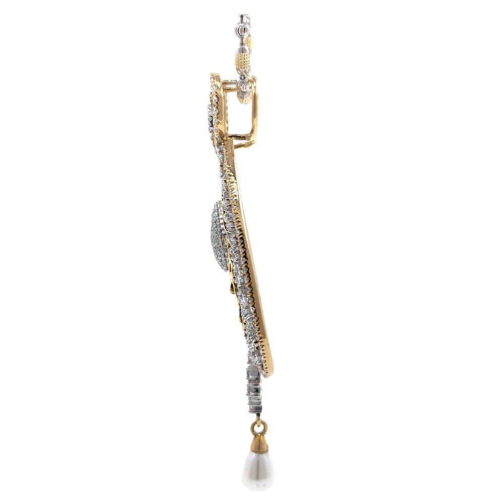 Schitterend diamond pendant in yellow gold 7shp26