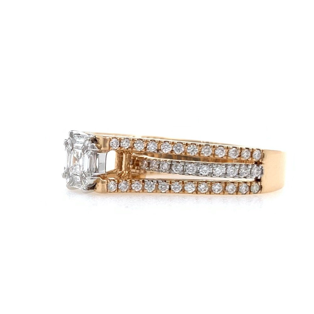 18kt / 750 Rose Gold Solitaire Look Diamond Ladies Ring 9LR267