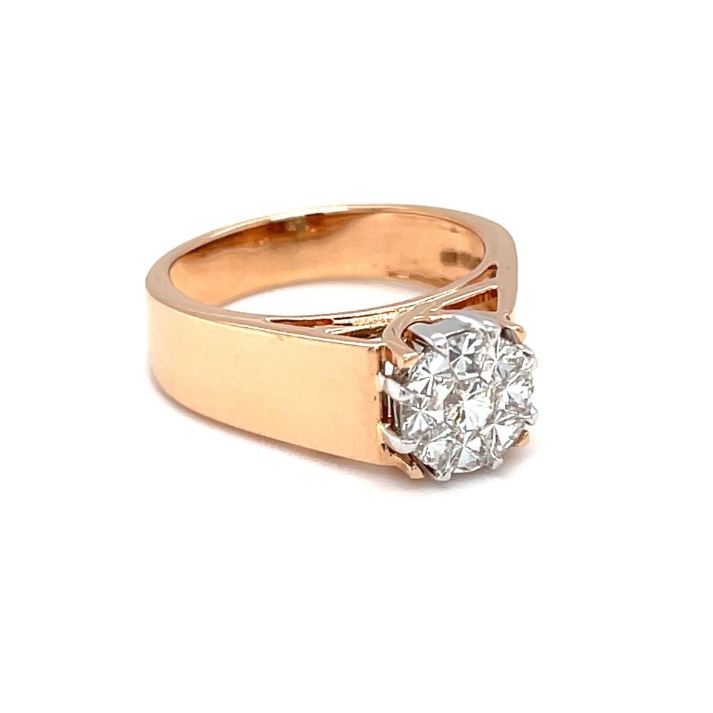 Eva cut diamond classic engagement ring for solitaire look