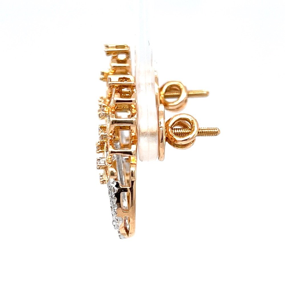 Two u shaped lines with hallmarked gold floral design 9top49