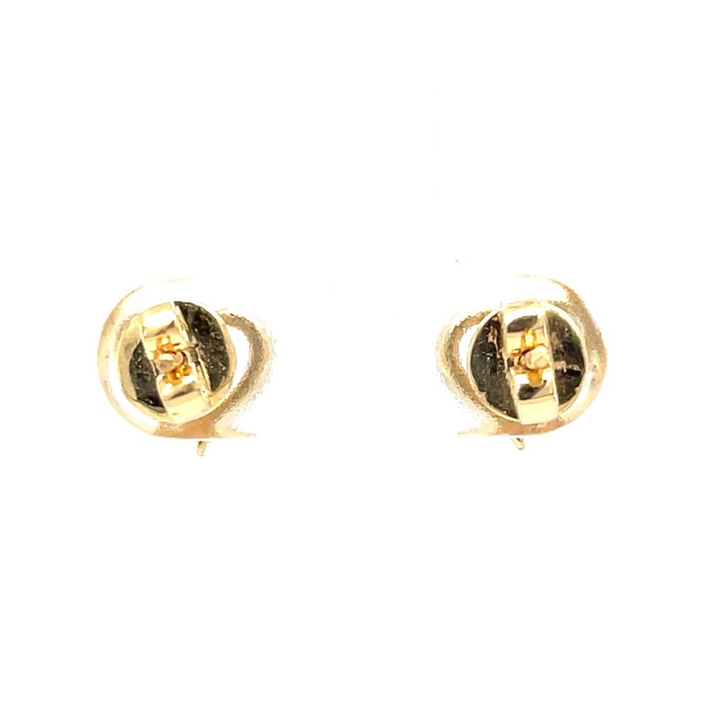 Schön little heart diamond stud in 18k yellow gold