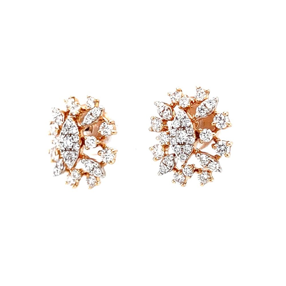 Bonita diamond earrings in hallmarked 18k rose gold 0top79