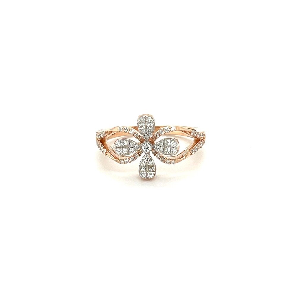 Four Petal Diamond Ring for Women i...