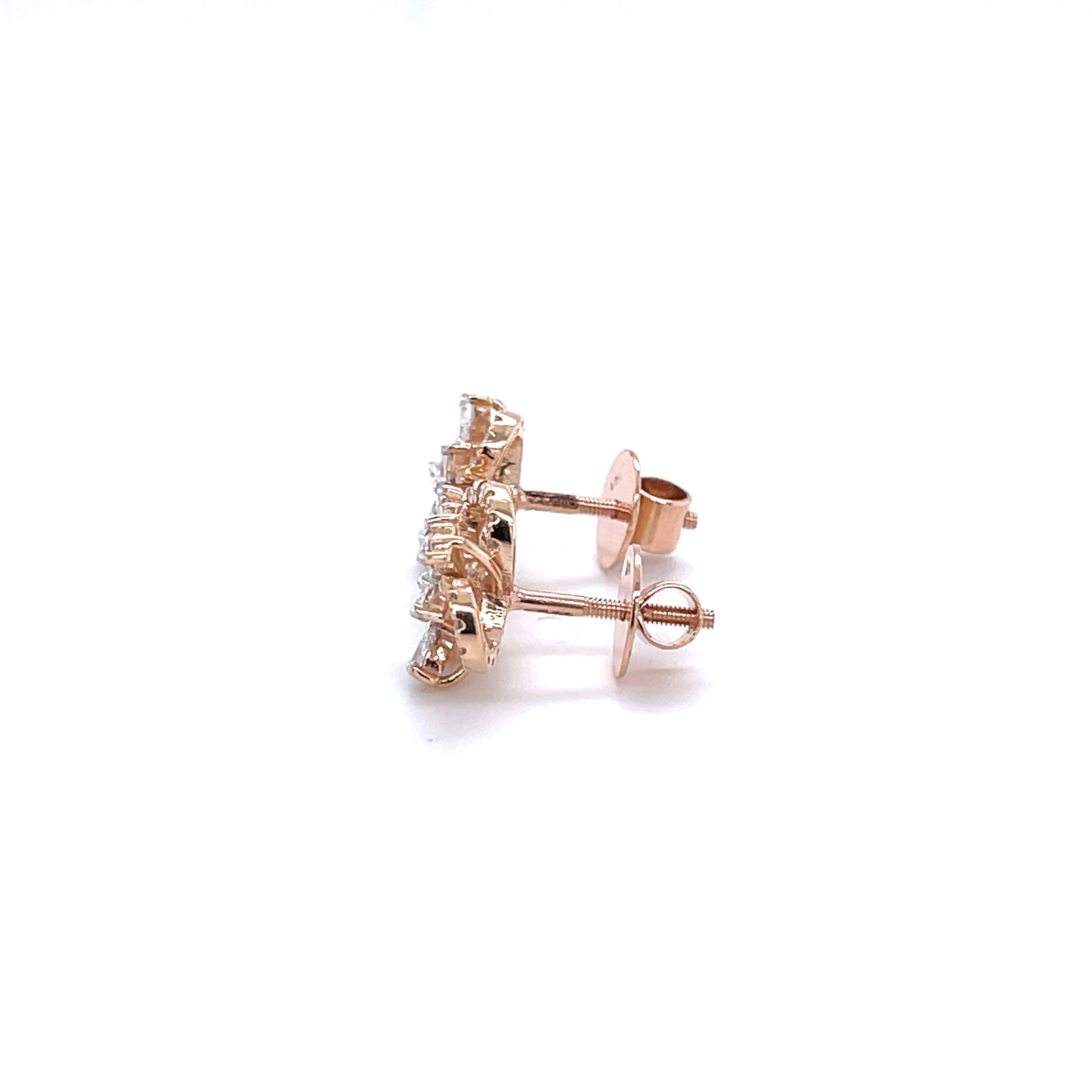 Fleur Aurelia – Rose Gold Diamond Studs ER00586