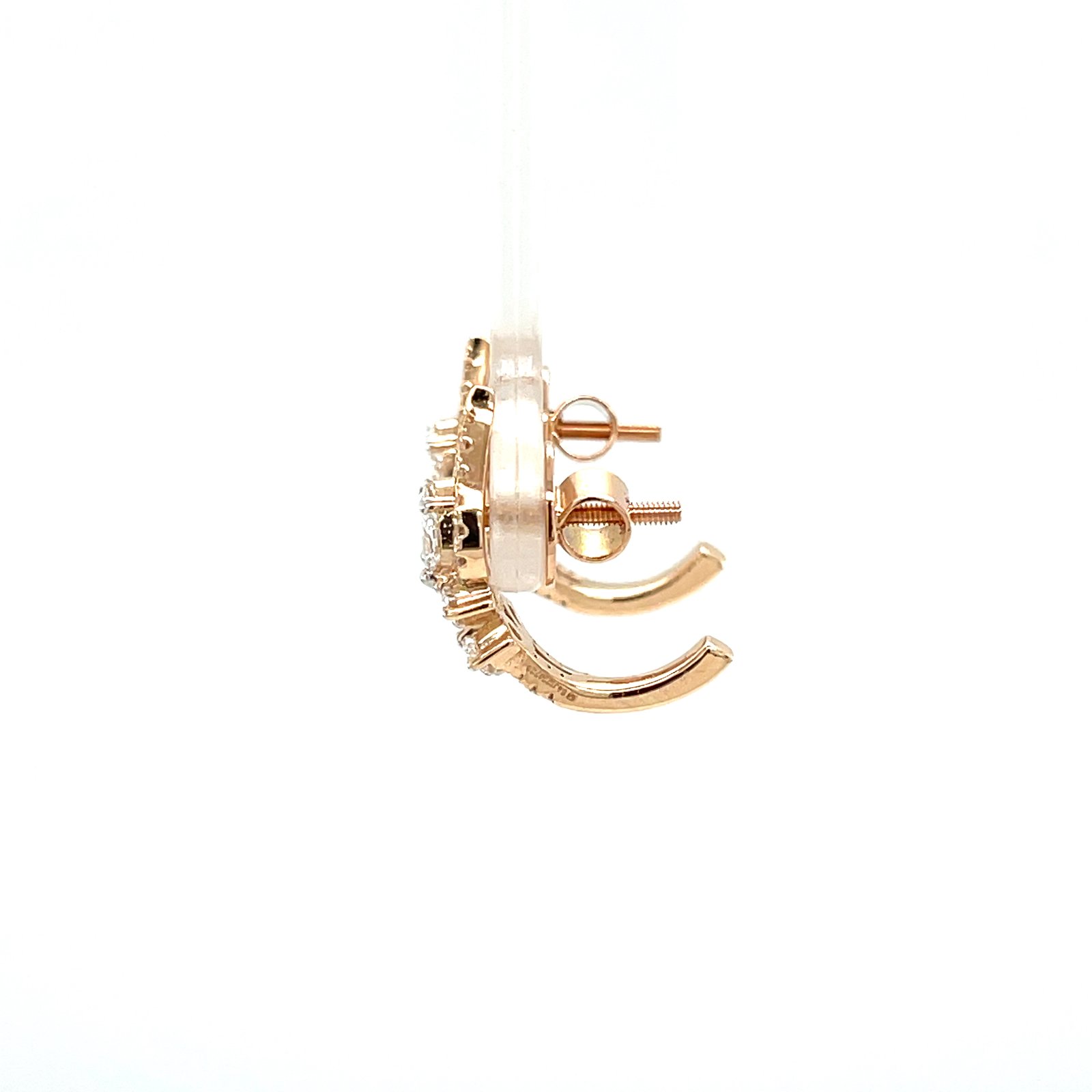 Aaranya Grace Diamond Huggies – 18K Rose Gold ER00594