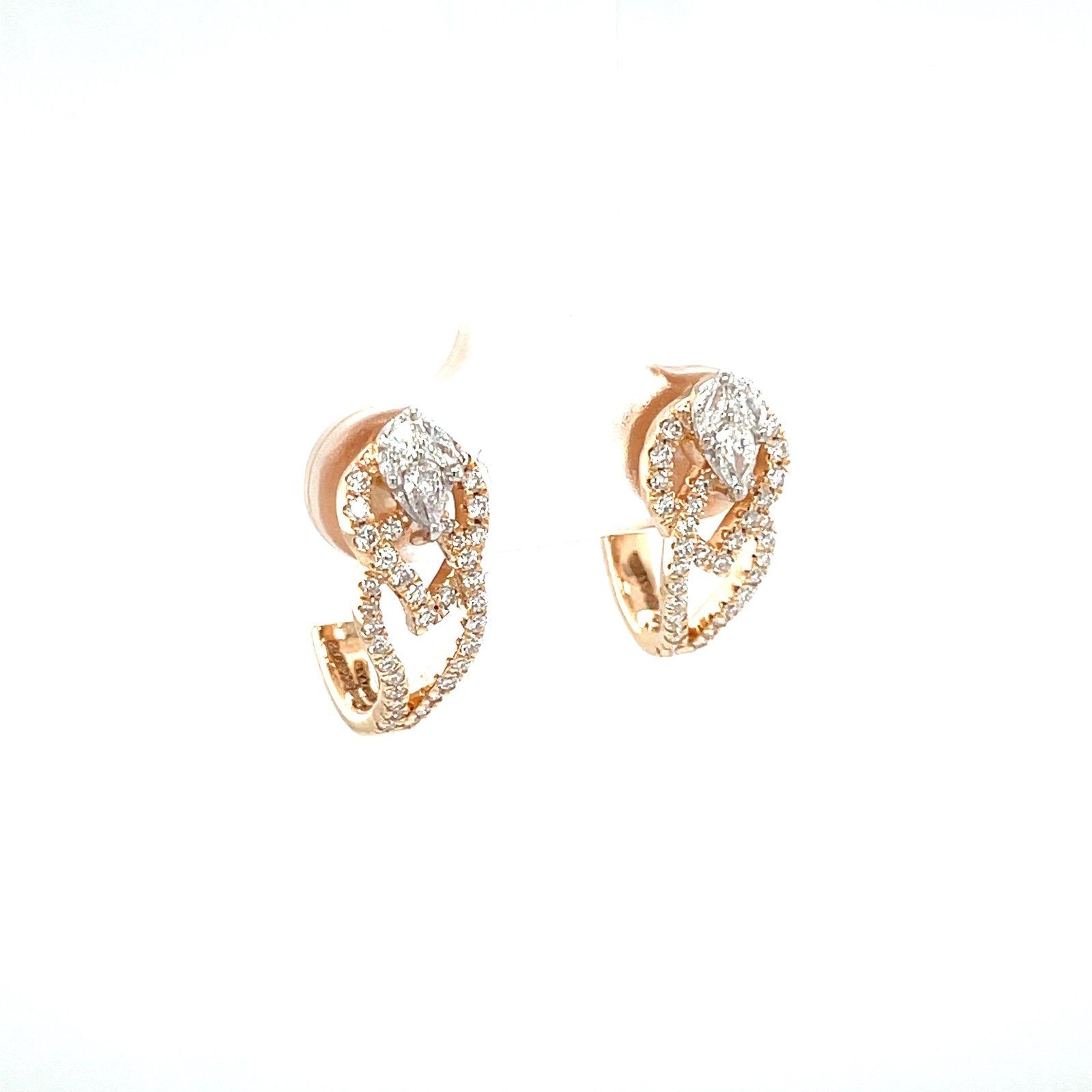 Aurielle Loop – Pear Cluster Diamond Earrings ER00595
