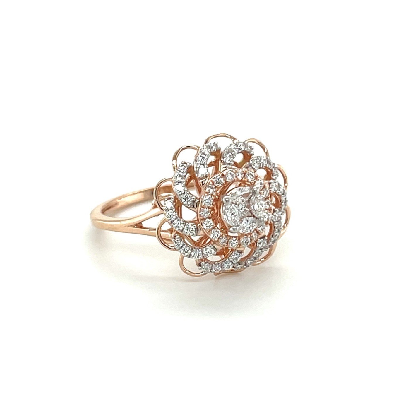 Floral Diamond Cocktail Ring - Bold and Beautiful