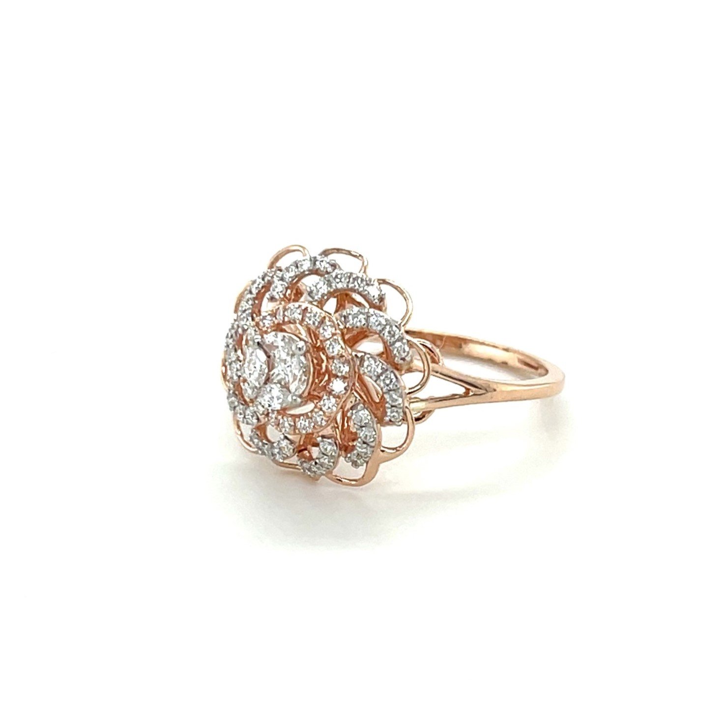 Floral Diamond Cocktail Ring - Bold and Beautiful
