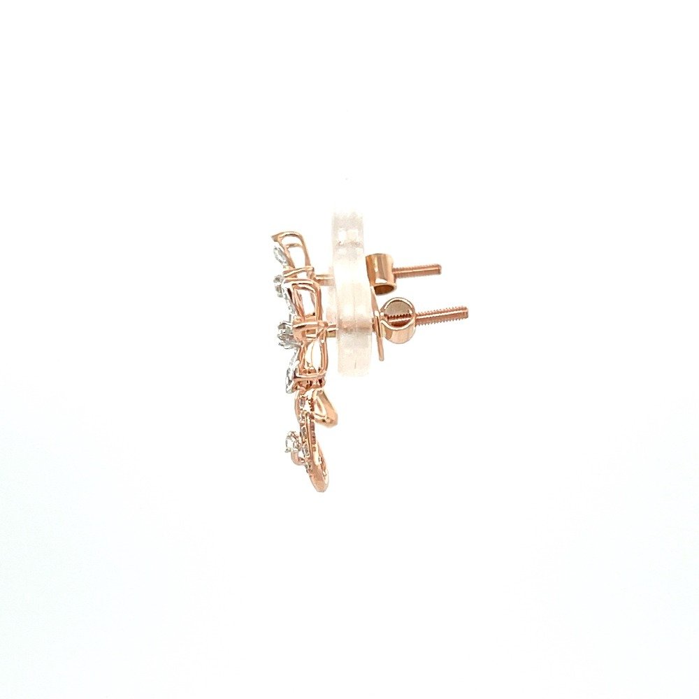 Fleuri Earring Drop in 14k Gold and 18 cents Diamond