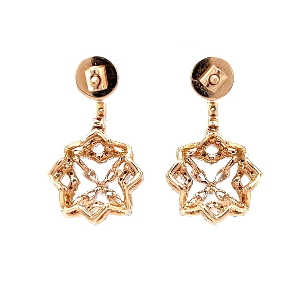 Diamond latkan with floral design in 18k rose gold 0top69