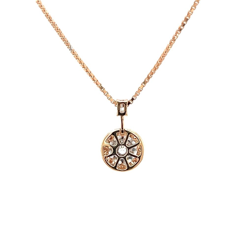 Pressure Setting Solitaire Look Eva Cut Diamond Pendant