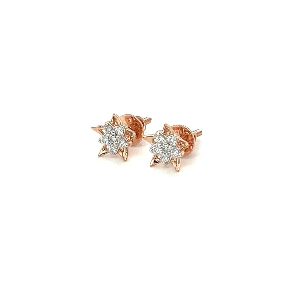Star Diamond Stud Earrings
