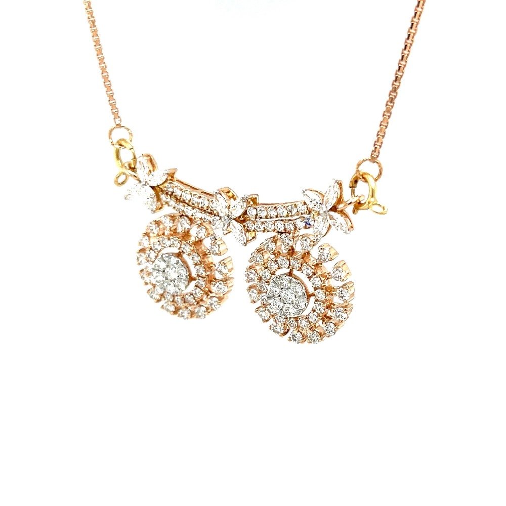 Double Vati Tanmaniya Mangalsutra Pendant in Diamonds