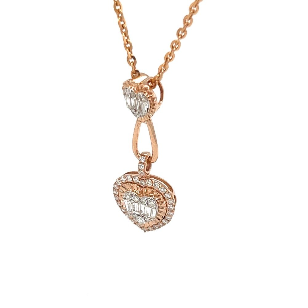 Valentine Heart Pendant in Diamonds by Royale Diamonds