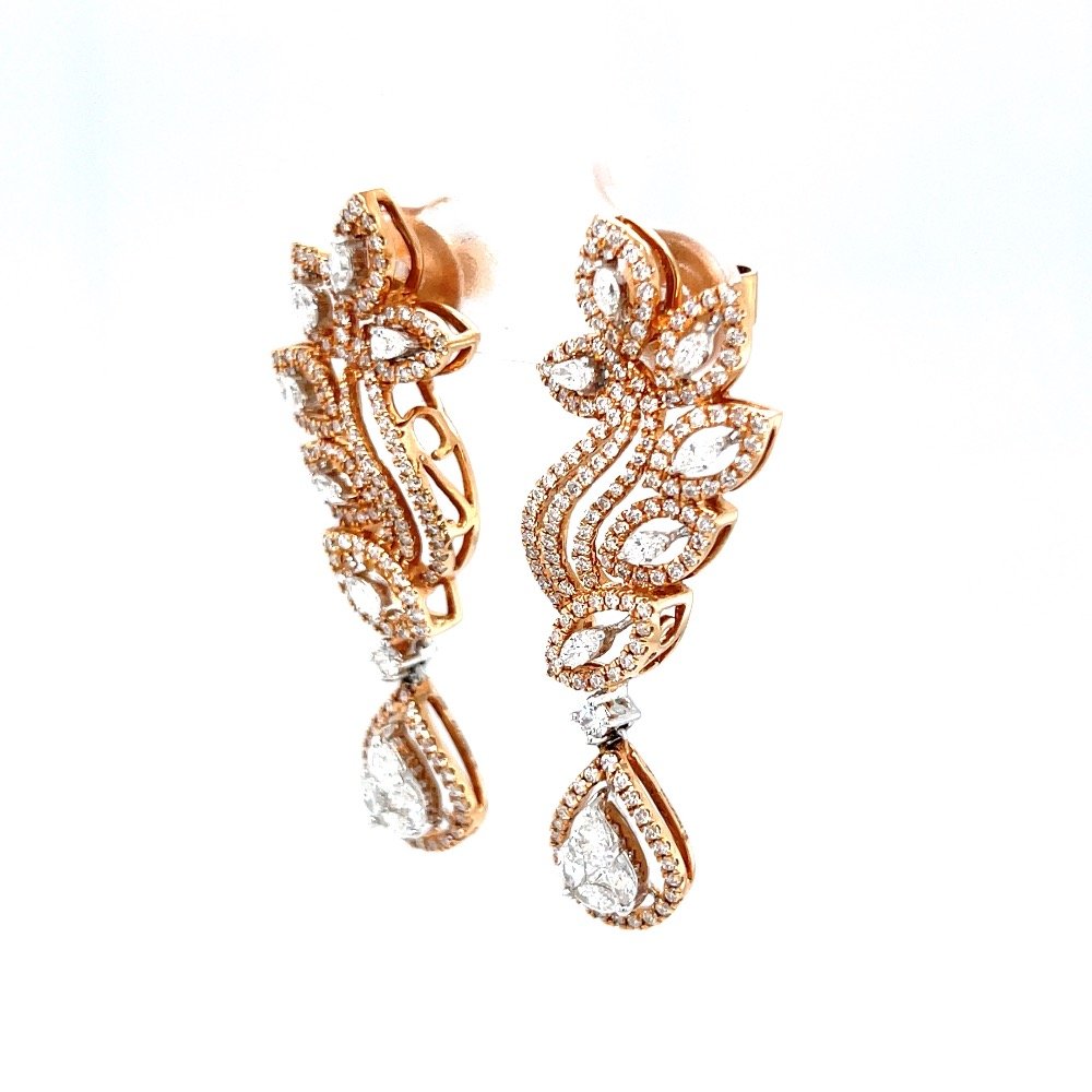 Schön Diamond Earrings with Pressure Set Drops for Party 7TOP10