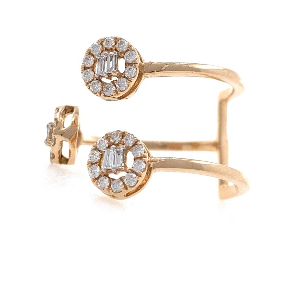 18kt / 750 rose gold fancy cocktail diamond ladies ring 9lr251