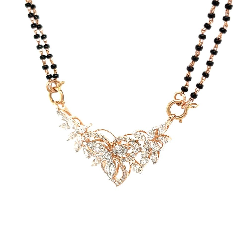 Aradhya Diamond Mangalsutra Tanmaniya Pendant in 1.18 Cts