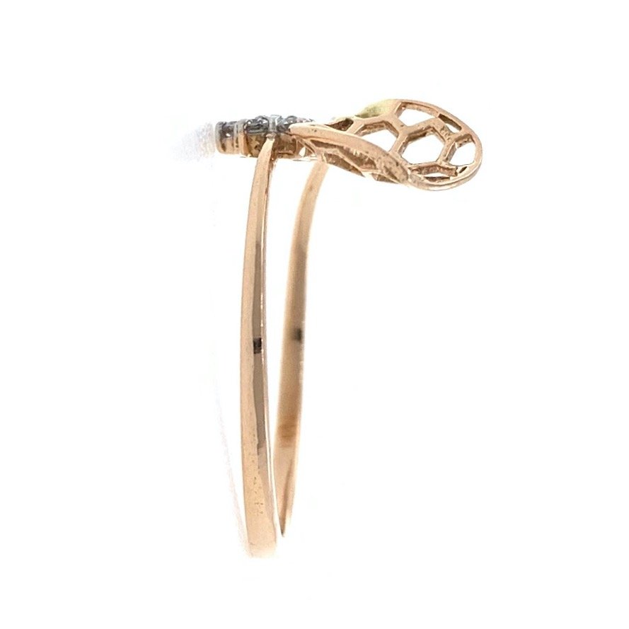 18kt / 750 rose gold delicate diamond ladies ring 9lr165