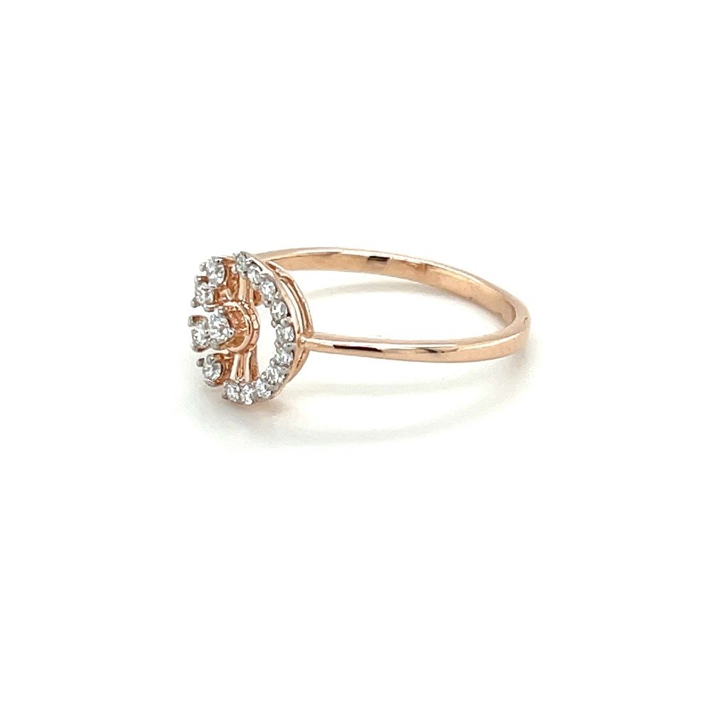 Sparkling Circle of Diamonds in 14k Rose Gold Band