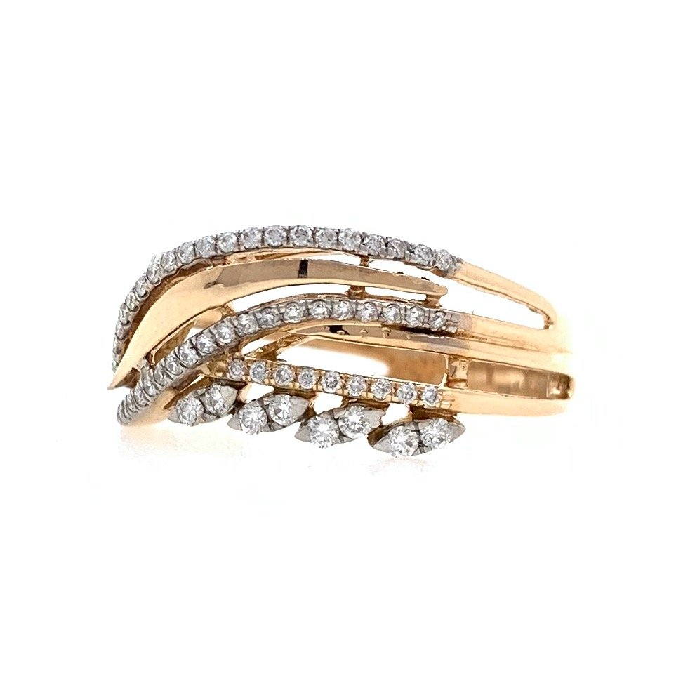 18kt / 750 rose gold fancy diamond ring 9lr314