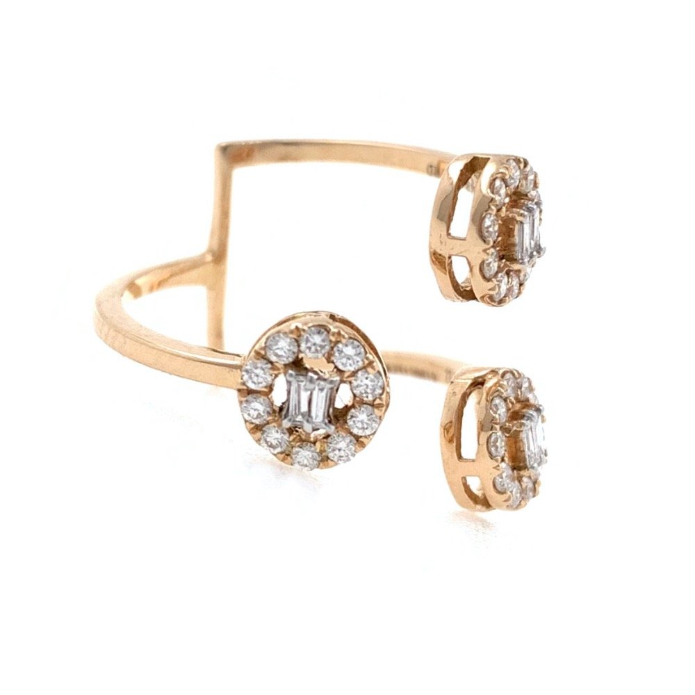 18kt / 750 rose gold fancy cocktail diamond ladies ring 9lr251