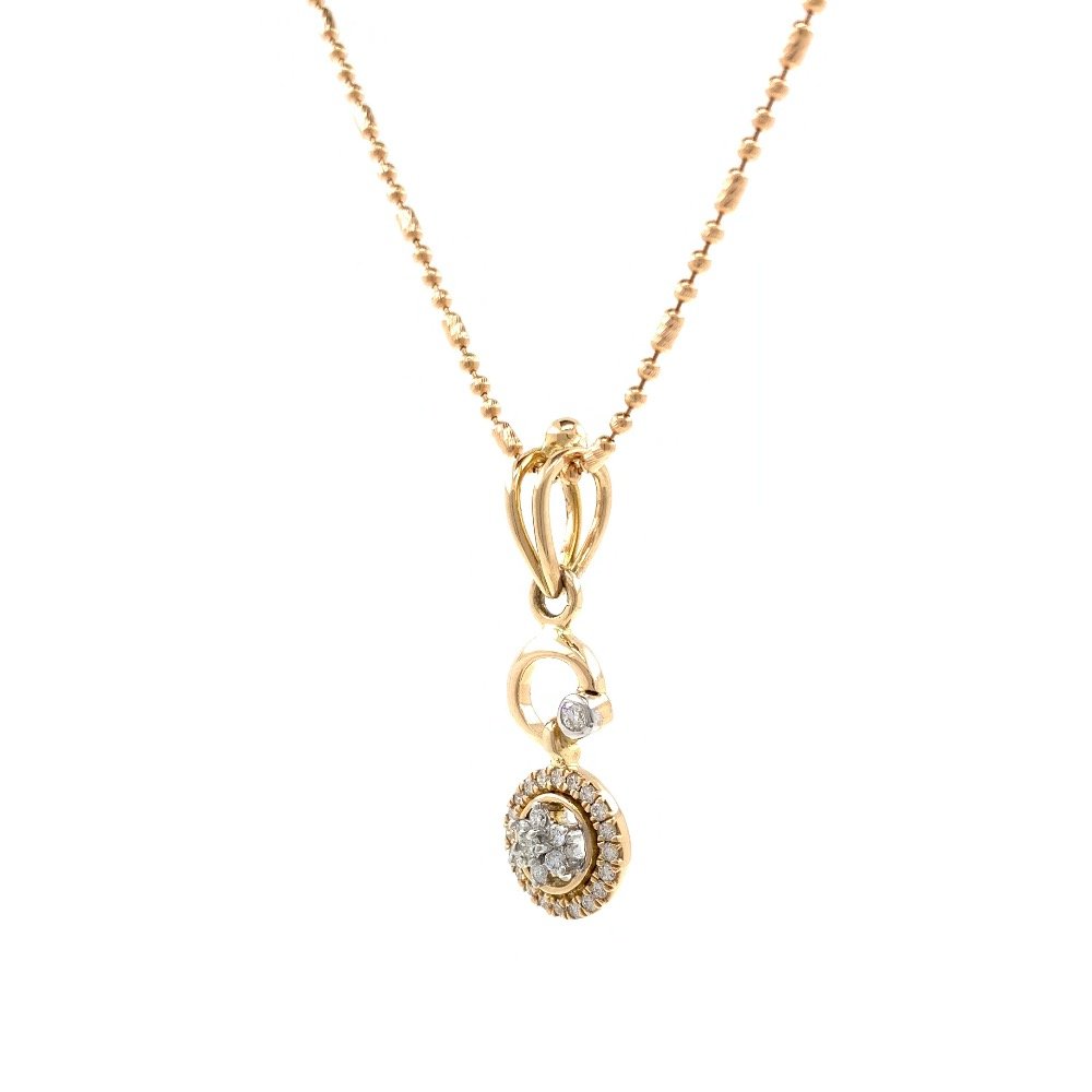 Satis Diamond Pendant in Rose GOald 8SHP64